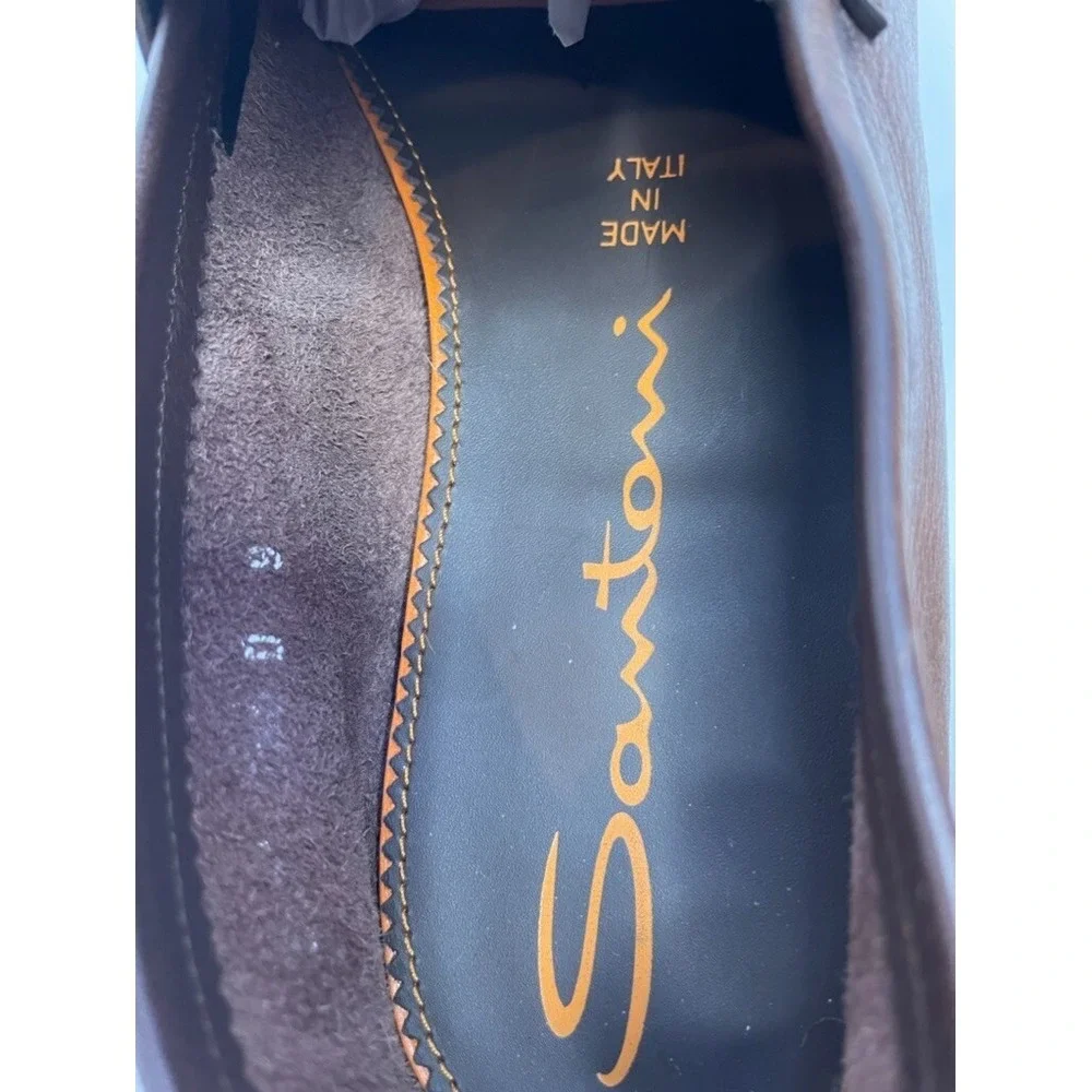 Santoni Dark Brown Leather Penny Loafer Size US 9 D Amputee RIGHT SHOE ONLY NWOB